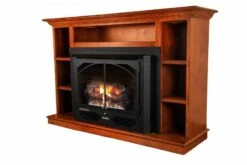 Buck Stove 32-Inch Ventless Gas Fireplace With Blower - Model 384 -BBQDIRECT Sales model384 prestigemantle left 1