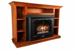 Buck Stove 32-Inch Ventless Gas Fireplace With Blower - Model 384 -BBQDIRECT Sales model384 prestigemantle right 1
