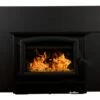 Buck Stove Model 74 Wood Insert With Blower - Heats Up To 2600 Square Feet -BBQDIRECT Sales model74 blackdoor blacktrimkit center facing