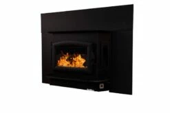 Buck Stove Model 81 Wood Insert With Blower - Heats Up To 2700 Square Feet -BBQDIRECT Sales model81 blackdoor blacktrimkit left