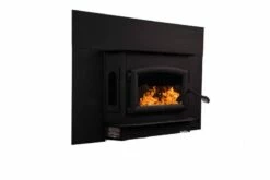 Buck Stove Model 81 Wood Insert With Blower - Heats Up To 2700 Square Feet -BBQDIRECT Sales model81 blackdoor blacktrimkit right 2