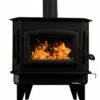 Buck Stove Model 81 Wood Stove With Blower - Heats Up To 2700 Square Feet -BBQDIRECT Sales model81 blackdoor newlegs center