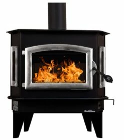 Buck Stove Model 81 Wood Stove With Blower - Heats Up To 2700 Square Feet 13 Buck Stove Model 81 Wood Stove With Blower - Heats Up To 2700 Square Feet -BBQDIRECT Sales model81 pewterdoor newlegs center 3