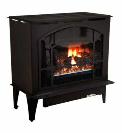 Buck Stove Townsend II Ventless Gas Stove - 26-Inch -BBQDIRECT Sales modeltownsend2 newslegs right