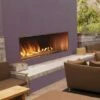 Empire Outdoor 60 Inch Linear Gas Fireplace With Fire Glass - OLL60FP12S / DG1 -BBQDIRECT Sales modern single sided reversed
