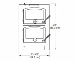 The Vermont Bun Baker By Nectre - Wood Stove - BB0750 - Up To 1000 Square Feet 11 The Vermont Bun Baker By Nectre - Wood Stove - BB0750 - Up To 1000 Square Feet -BBQDIRECT Sales n350 front dims 1 3