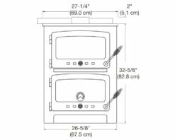 The Vermont Bun Baker XL By Nectre - Wood Stove - XL0950 - Up To 2500 Square Feet 13 The Vermont Bun Baker XL By Nectre - Wood Stove - XL0950 - Up To 2500 Square Feet -BBQDIRECT Sales n550 dims front 7