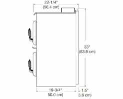 The Vermont Bun Baker XL By Nectre - Wood Stove - XL0850 - Up To 2500 Square Feet -BBQDIRECT Sales n550 dims side 9