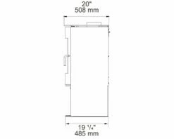 Nectre N65 Contemporary Wood Burning Stove By Vermont Bun Baker - Up To 2150 Square Feet -BBQDIRECT Sales n65 dims side