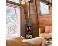 Nectre N65 Contemporary Wood Burning Stove By Vermont Bun Baker - Up To 2150 Square Feet -BBQDIRECT Sales n65 lifestyle 2