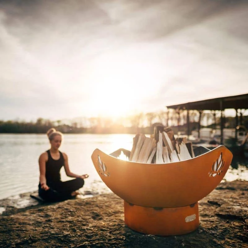 Fire Pit Art 36 Inch Gas Fire Pit - Namaste 8 Fire Pit Art 36 Inch Gas Fire Pit - Namaste - Image 6