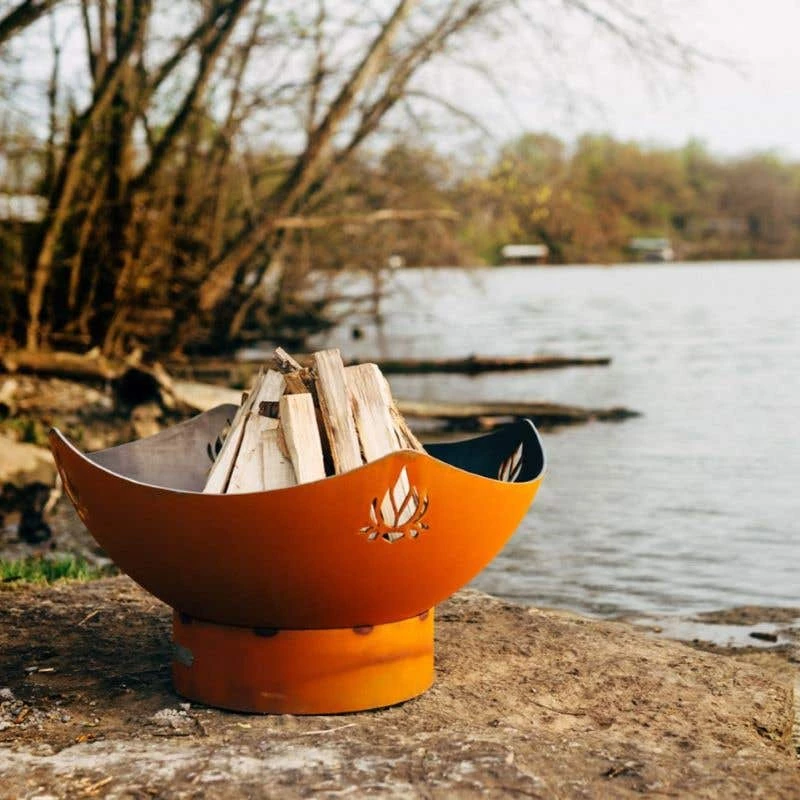 Fire Pit Art 36 Inch Gas Fire Pit - Namaste 6 Fire Pit Art 36 Inch Gas Fire Pit - Namaste - Image 4