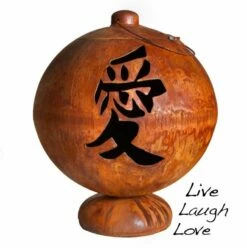 Ohio Flame 30 Inch Fire Globe - Live Laugh Love