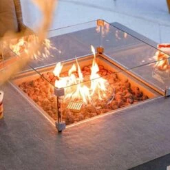 Elementi Birmingham Dining Square Concrete Fire Pit Table - OFG202 -BBQDIRECT Sales ofg202lg lp ng 2