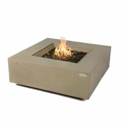 Elementi Plus Uluru Square Concrete Fire Table - OFG411SY