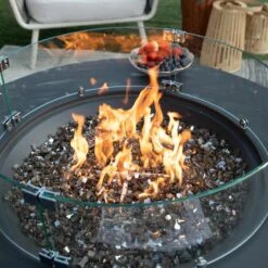 Elementi Plus Nimes Round Concrete Fire Table - FG414DG -BBQDIRECT Sales ofg414dg 2
