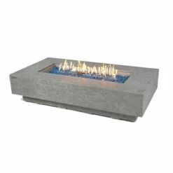 Elementi Plus Riviera Rectangular Concrete Fire Table - OFG415LG