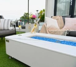 Elementi Plus Athens Rectangular Marble Fire Pit Table - OFP102BW 7 Elementi Plus Athens Rectangular Marble Fire Pit Table - OFP102BW -BBQDIRECT Sales ofp102bw 2