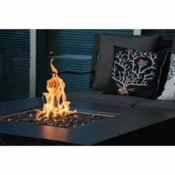 Elementi Plus Sofia Marble Porcelain Square Fire Pit Table - OFP103BB -BBQDIRECT Sales ofp103bb 3