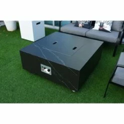 Elementi Plus Sofia Marble Porcelain Square Fire Pit Table - OFP103BB -BBQDIRECT Sales ofp103bb 5