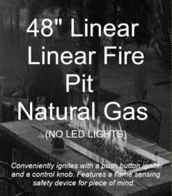 Empire Carol Rose Outdoor 48-Inch Gas Fire Pit Burner With Fire Glass - OL48TP10 / DG1 -BBQDIRECT Sales ol48tp10n 1 1