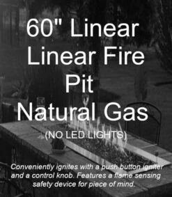 Empire Outdoor 60-Inch Fire Pit Burner With Fire Glass - OL60TP10 / DG1 -BBQDIRECT Sales ol60tp10n