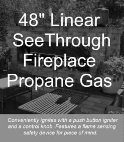 Empire 48-Inch Linear See Through Gas Fireplace With Fire Glass - OLL48SP12S / DG1 -BBQDIRECT Sales oll48sp12sp