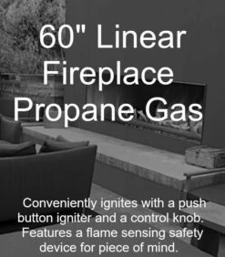 Empire Outdoor 60 Inch Linear Gas Fireplace With Fire Glass - OLL60FP12S / DG1 18 Empire Outdoor 60 Inch Linear Gas Fireplace With Fire Glass - OLL60FP12S / DG1 -BBQDIRECT Sales oll60fp12sp