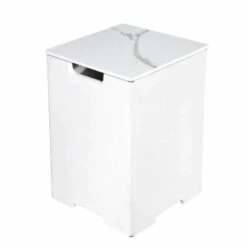 Elementi Plus Sqaure Marble Porcelain Tank Cover Hideaway Table - ONB401