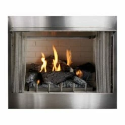 Empire Carol Rose Outdoor 42 Inch Stainless Steel Ventless Firebox With 30 Inch Wildwood Log Set And 30 Inch Millivolt Harmony Burner - OP42FB2MF / OLX30WR / ONR30 -BBQDIRECT Sales op36fb2mf 2 words gone 1