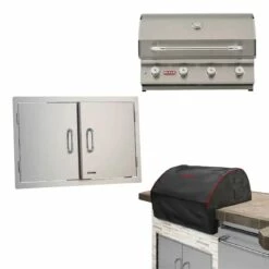 Bull 3-Piece Outlaw Grill Outdoor Kitchen Package W/ Optional Refrigerator