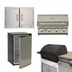 Bull 3-Piece Outlaw Grill Outdoor Kitchen Package W/ Optional Refrigerator -BBQDIRECT Sales outlawnew2