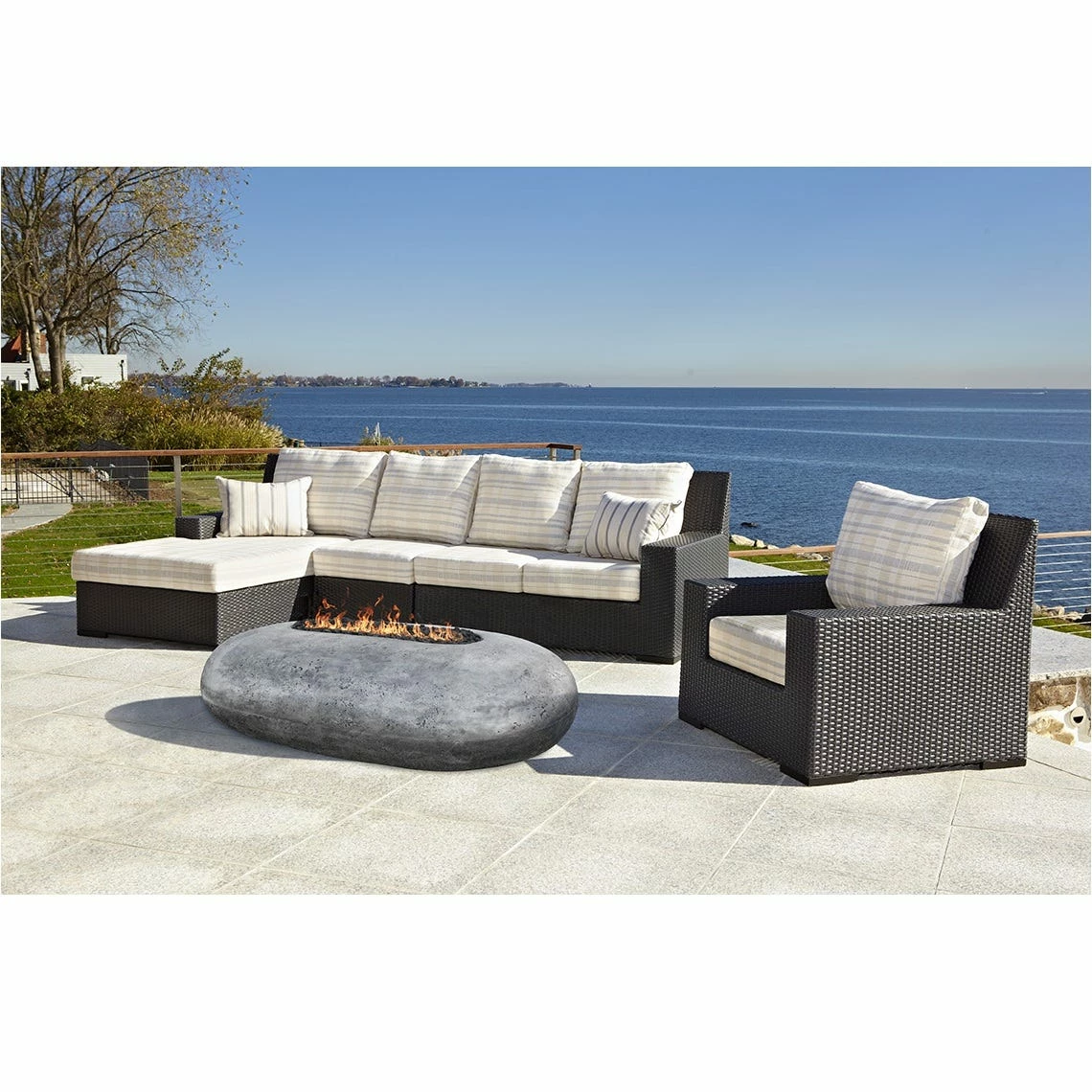 Prism Hardscapes Pebble 56-Inch Oval Gas Fire Pit - PH-410 6 Prism Hardscapes Pebble 56-Inch Oval Gas Fire Pit - PH-410 - Image 4