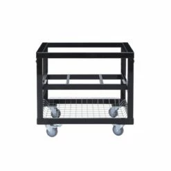 Primo Jack Daniels Edition Oval XL Ceramic Kamado Grill On Steel Cart With Two-Piece Island Side Shelves -BBQDIRECT Sales prm368