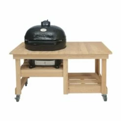 Primo Oval XL 400 Kamado With Cypress Counter Top Table - PRM778 / PRM612 -BBQDIRECT Sales prm612