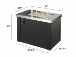 The Outdoor Greatroom Providence Stainless Steel 32-Inch Rectangular Gas Fire Pit Table - PROV-1224-SS 11 The Outdoor Greatroom Providence Stainless Steel 32-Inch Rectangular Gas Fire Pit Table - PROV-1224-SS -BBQDIRECT Sales prov