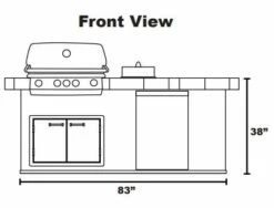 Lion Grill Island- Quality Q -BBQDIRECT Sales quality q front view