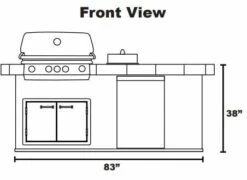 Lion Grill Island- Resort Q -BBQDIRECT Sales resort q front view