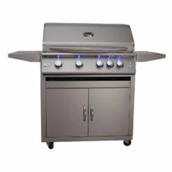 RCS Premier Series 32-Inch Freestanding Gas Grill With Rear Infrared Burner & Blue LED Lights - RJC32AL/RJCMC/RJC32ALLP