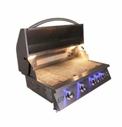 RCS Premier Series 32-Inch Freestanding Gas Grill With Rear Infrared Burner & Blue LED Lights - RJC32AL/RJCMC/RJC32ALLP -BBQDIRECT Sales rjc32al 3 11 1