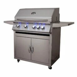 RCS Premier Series 32-Inch Freestanding Gas Grill With Rear Infrared Burner & Blue LED Lights - RJC32AL/RJCMC/RJC32ALLP -BBQDIRECT Sales rjcmc 8 2