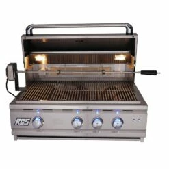 RCS Cutlass Pro 30-Inch Freestanding Gas Grill With Rear Infrared Burner & Blue LED Lights - RON30A/RONMC/RON30ALP -BBQDIRECT Sales ron30a 8 5