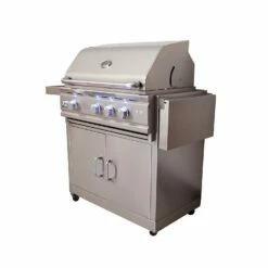 RCS Cutlass Pro 30-Inch Freestanding Gas Grill With Rear Infrared Burner & Blue LED Lights - RON30A/RONMC/RON30ALP -BBQDIRECT Sales ronmc 14 3