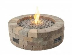 The Outdoor GreatRoom Company Bronson Round DIY 52-Inch Gas Fire Pit Kit - BRON52-K -BBQDIRECT Sales round bronson block gas fire pit kit