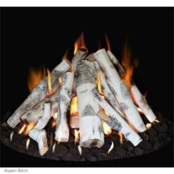 Grand Canyon Gas Logs 18" - 48" Tall Stack Fire Pit Burner Kit With Logs - RTS-FP -BBQDIRECT Sales rts aspen birch