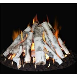 Grand Canyon Gas Logs 18" - 48" Tall Stack Fire Pit Burner Kit With Logs - RTS-FP
