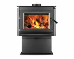 Napoleon Wood Burning Stove With Ash Pan Pedestal Base - Up To 1800 Square Feet - Open Box