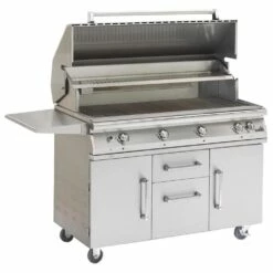 PGS Grills 48" Big Sur Commercial Grade Portable Gas Grill With Gas Timer -BBQDIRECT Sales s48 grill w cart
