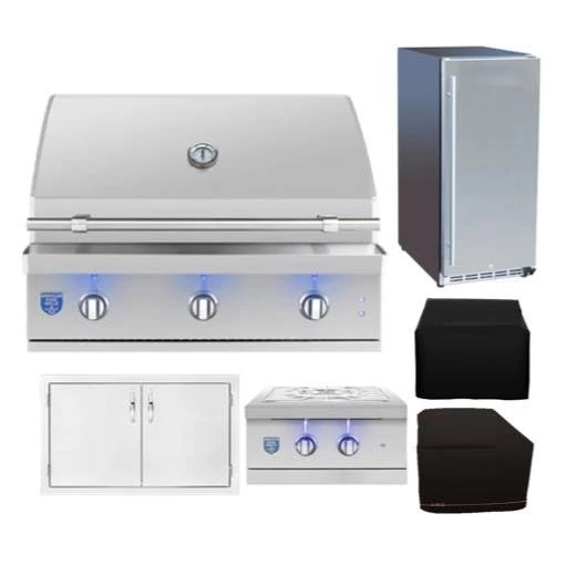 American Made Grills Atlas Built-In Gas Grill And Power Burner 5-Piece Outdoor Kitchen Package W/ Optional Refrigerator 5 American Made Grills Atlas Built-In Gas Grill And Power Burner 5-Piece Outdoor Kitchen Package W/ Optional Refrigerator - Image 3