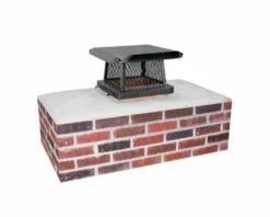 Ventis Black Galvanized Single Flue Chimney Cap With Flat Lid - GSB